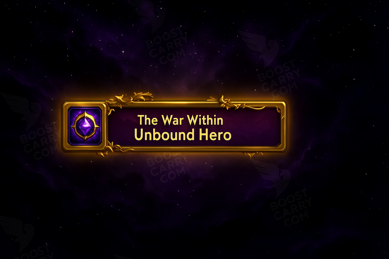 WoW The War Within Unbound Hero Boost — top 0.1% elite Mythic+ title carry by Boostcarry (Season 3)