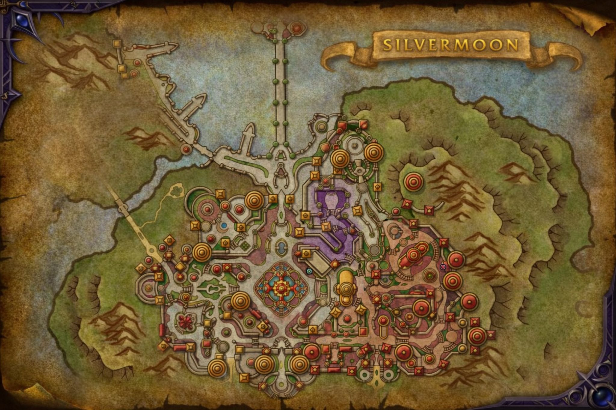 Silvermoon map showing the Great Vault vendor location in WoW Midnight